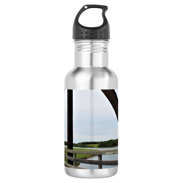 Between the Bars of Rust Stainless Steel Water Bottle (Front)
