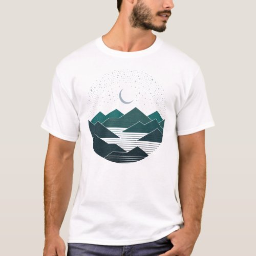 Between The Mountains And The Stars  T_Shirt