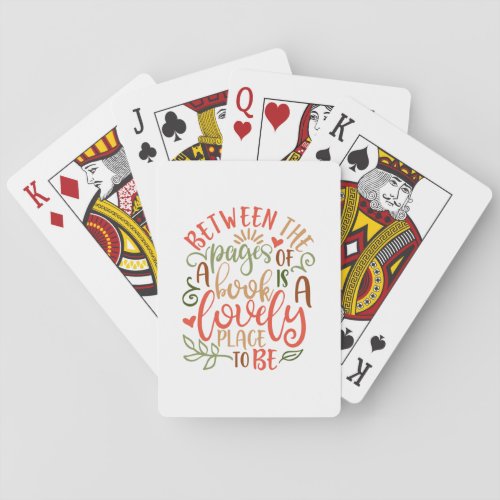 Between The Pages Of Book Ideas Playing Cards