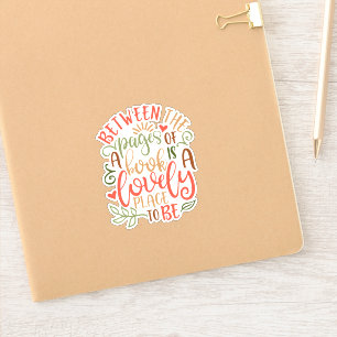 Between The Pages Of Book Ideas Sticker