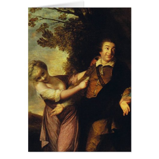 Between Tragedy And Comedy - David Garrick Cards (Front)