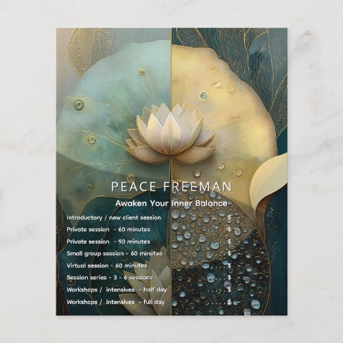 Between Water and Light | Lotus Flower Design Flyer