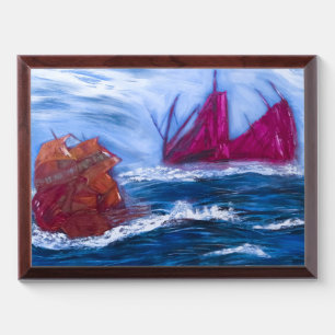 Between Waves - Painted Sea Panel Award Plaque