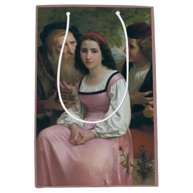 Between Wealth and Love (by Bouguereau) Medium Gift Bag (Front)