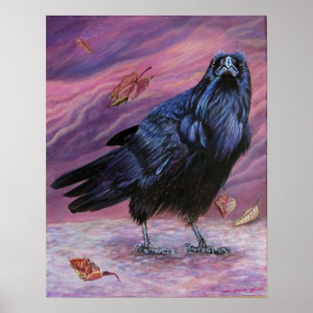 Between Worlds Raven Print By Michaeline Mcdonald