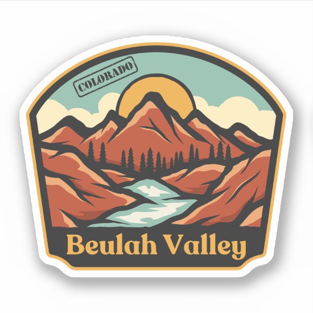 Beulah Valley, Colorado Sticker (Front)