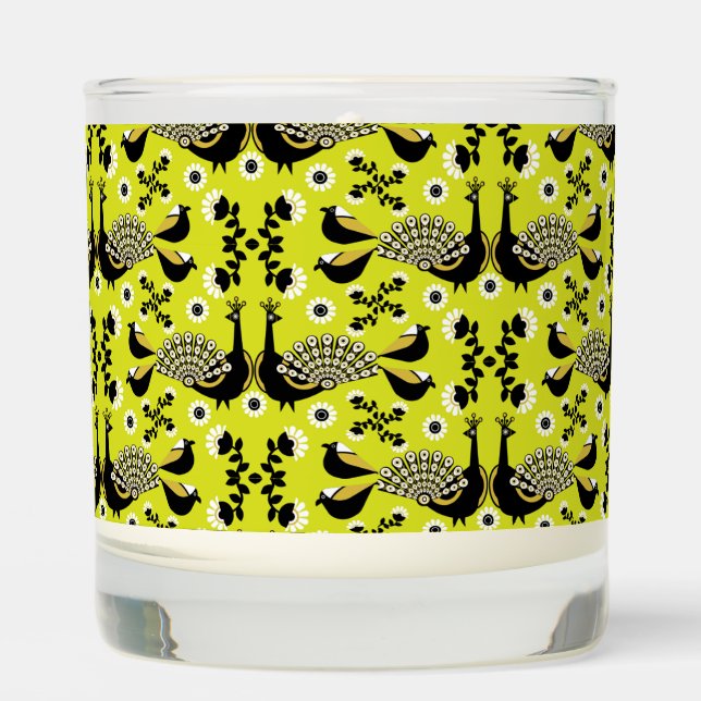 Beutiful Peacock Art Scented Candle (Front)
