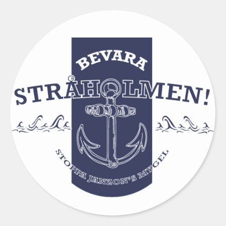 Bevara Stråholmen Classic Round Sticker