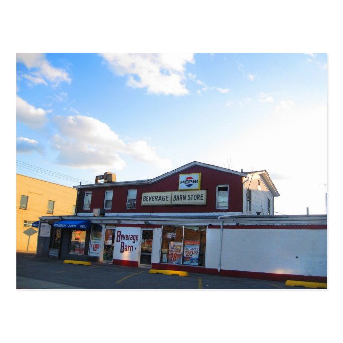 Beverage Barn on Willis Avenue Postcard