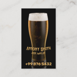 beverage bartender Professional Beer Supplier Business Card