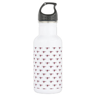 Beverage Bottle, Cute i Heart u, Doodle Pattern Water Bottle
