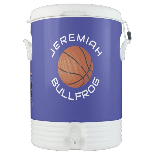 Beverage Cooler with a Basketball theme (Front)