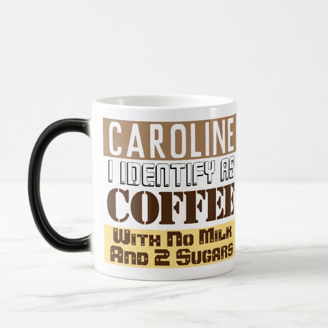 Beverage Instructions with Name Color Morph Mug (Left)