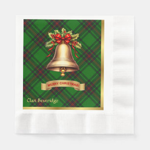 Beveridge Personalized Tartan Christmas Napkins