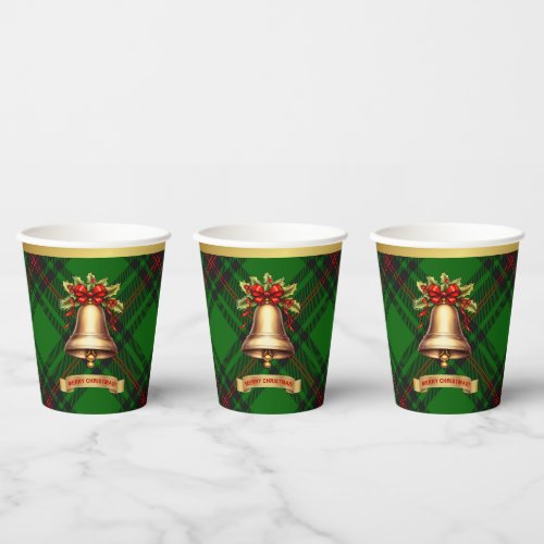 Beveridge Personalized Tartan Christmas  Paper Cups