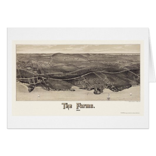Beverly Farms, MA Panoramic Map - 1886 Cards (Front Horizontal)