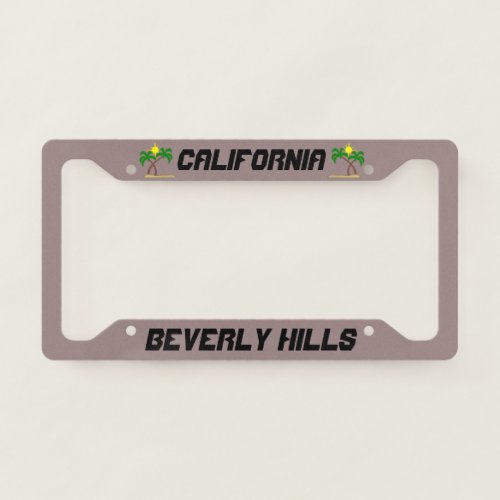 Beverly Hills California Custom License Plate Fram License Plate Frame
