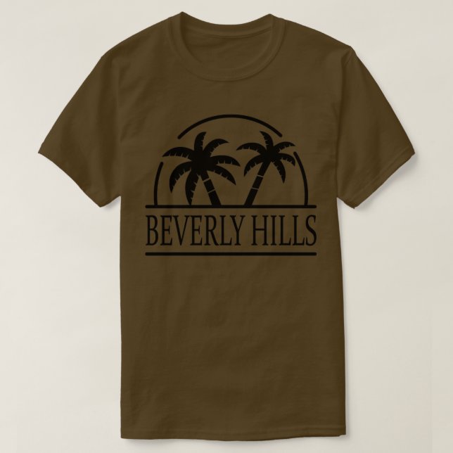 Beverly Hills California Palm Trees T-Shirt (Design Front)