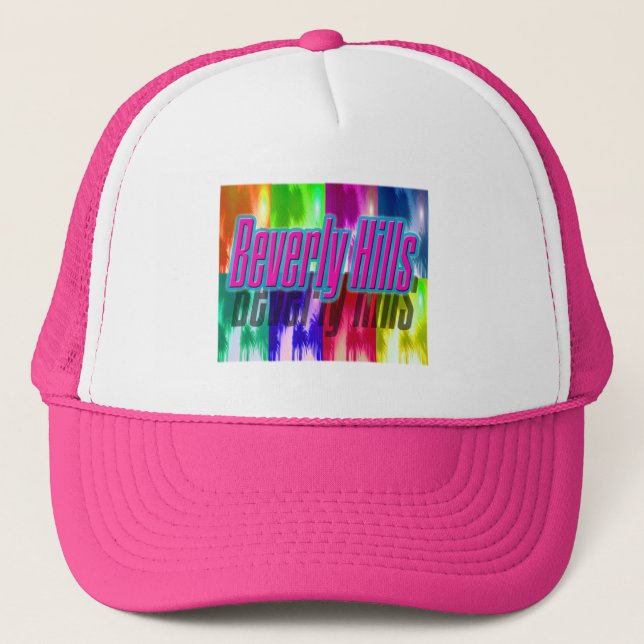 "Beverly Hills" Colorful Palms Hat (Front)