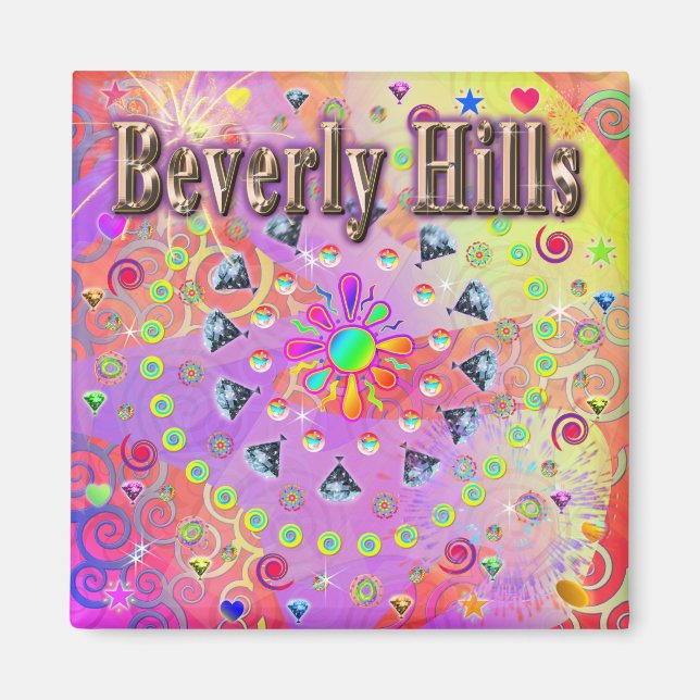Beverly Hills Lucky Golden Magnet (Front)