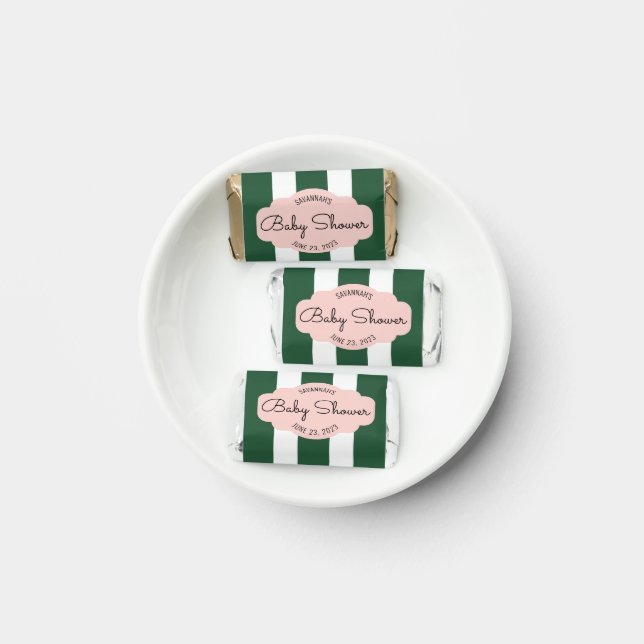 Beverly Hills Pink & Green Baby Shower Hershey's Miniatures (Plate)