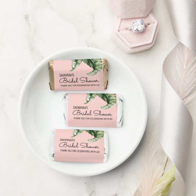 Beverly Hills Pink & Green Bridal Shower Hershey's Miniatures (Wedding)