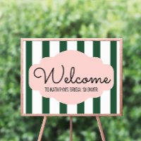Beverly Hills Pink & Green Bridal Shower Welcome