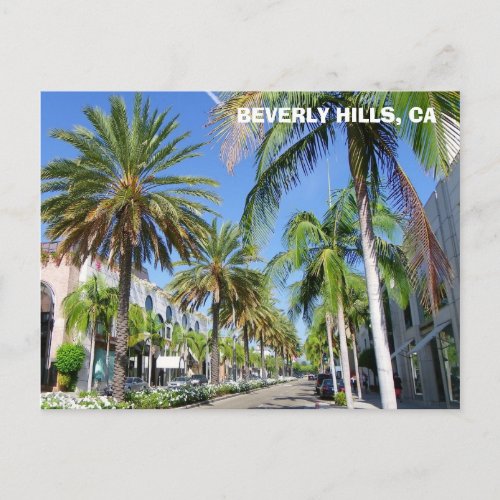 Beverly Hills Rodeo Dr Postcard Postcard