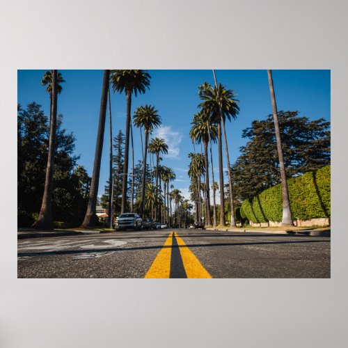 Beverly Hills Streets California USA Poster