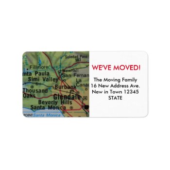 Beverly Hills We've Moved Label by studioportosabbia at Zazzle