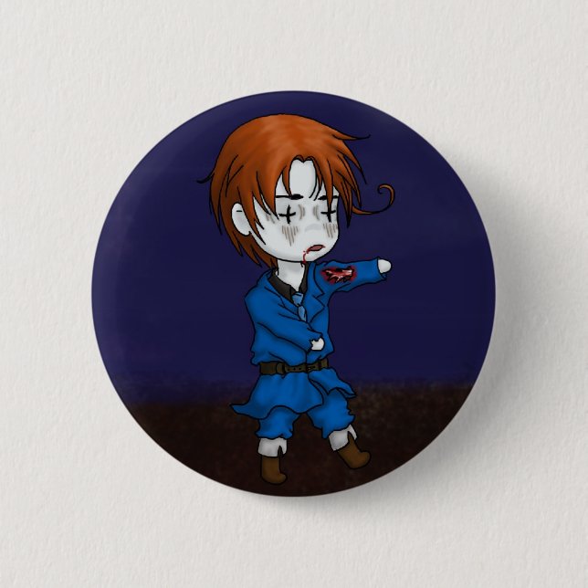 Beware a Walking Nation Pinback Button (Front)