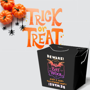 BEWARE Bat Wool Halloween Party Cute Spooky Candy Favor Boxes