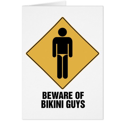 Beware Bikini Guys Cards (Front)