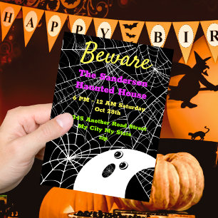 Beware Black Spider Weds Ghost Halloween Party