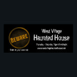 Beware Black White Halloween Haunted House Poster<br><div class="desc">Whether you are a Haunted House aficionado or a professional event planner,  this poster will add to your marketing and advertising efforts to drive traffic to your event.  Check out the entire Beware collection for more promotional product and decorations with matching designs and alternate color ways.</div>