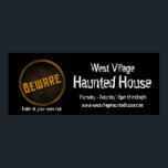 Beware Black White Halloween Haunted House Poster<br><div class="desc">Whether you are a Haunted House aficionado or a professional event planner,  this poster will add to your marketing and advertising efforts to drive traffic to your event.  Check out the entire Beware collection for more promotional product and decorations with matching designs and alternate color ways.</div>