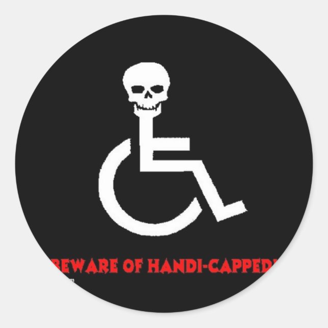 Beware Classic Round Sticker (Front)