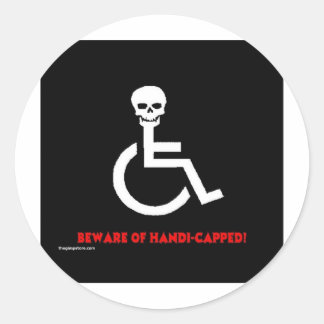 Beware Classic Round Sticker