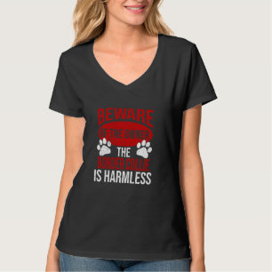 Beware - Dog Dad Dog Mom Border Collie Dog Owner T-Shirt