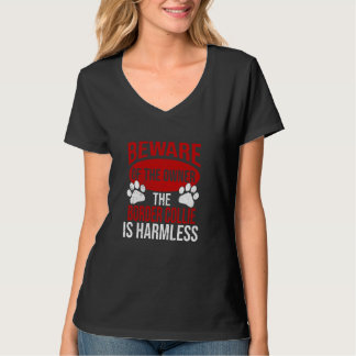 Beware - Dog Dad Dog Mom Border Collie Dog Owner T-Shirt