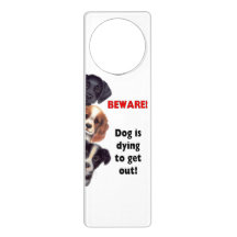 Beware dog Doorhanger