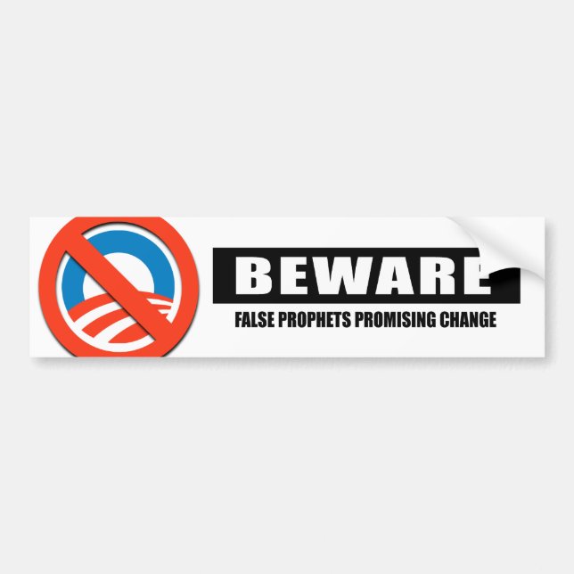 BEWARE - FALSE PROPHETS BUMPER STICKER (Front)