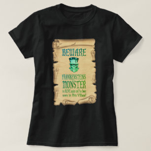 Beware Frankensteins Monster Vintage Poster T-Shirt