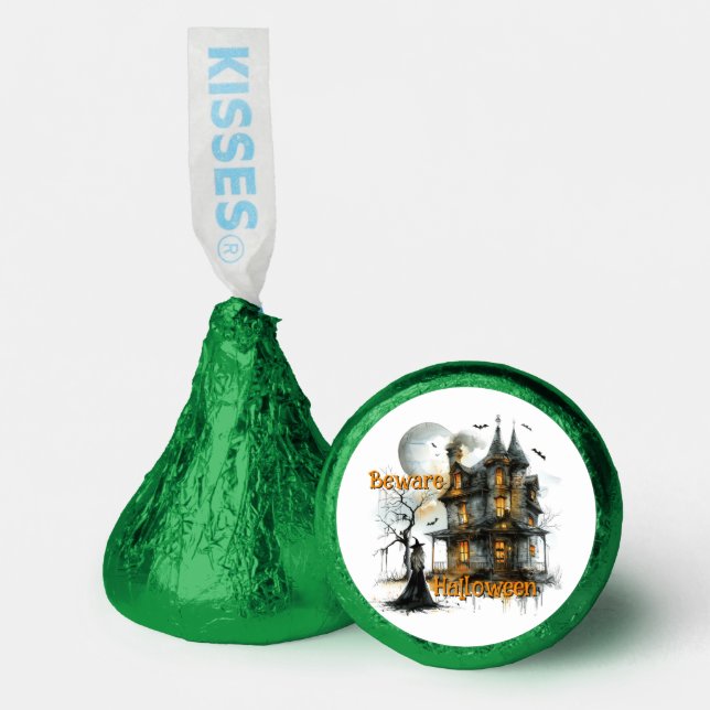 Beware Halloween – A Haunted Nightfall Warning Hershey®'s Kisses® (Front)
