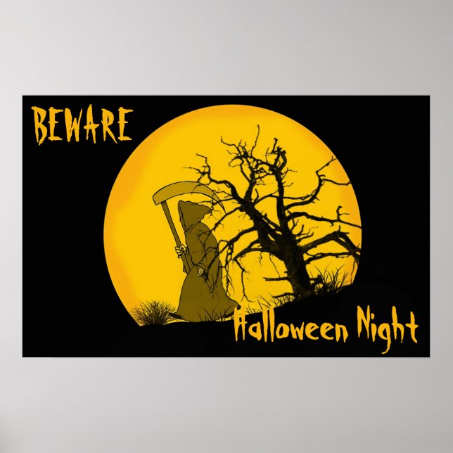 Beware Halloween Night Poster (Front)