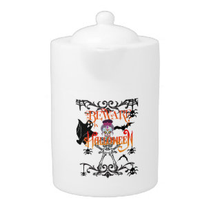 Beware Halloween Teapot