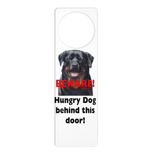 Beware, Hungry dog Doorhanger (Front)