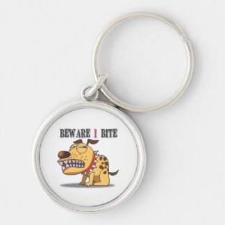 Beware I Bite Keychain