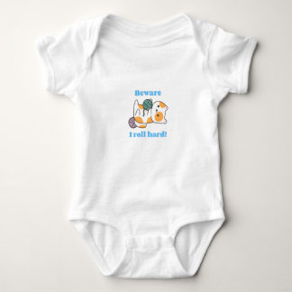 Beware I Roll Hard Jiu Jitsu Baby Bodysuit