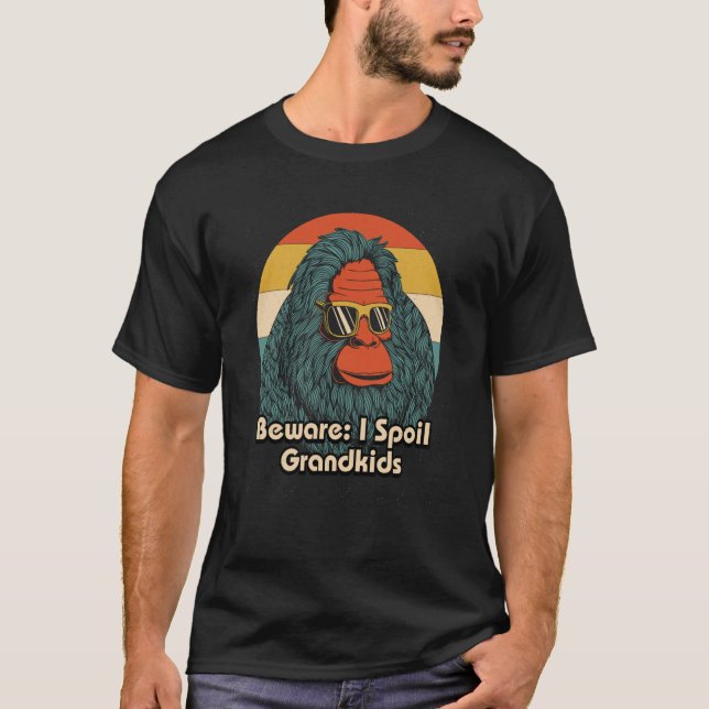 Beware I Spoil Grandkids Grandpa Humor Grandfather T-Shirt (Front)